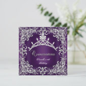 キンセアニェラ15thバースデーパーティードダークパープル 招待状 (スタンド正面)