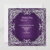 キンセアニェラ15thバースデーパーティードダークパープル 招待状 (裏面)