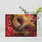 キンセアニェラ15thバースデーパーティードレッドブラックマスク3 招待状 (スタンド正面)