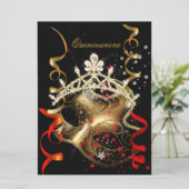 キンセアニェラ15thバースデーパーティードレッドブラックマスク 招待状 (スタンド正面)