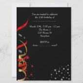 キンセアニェラ15thバースデーパーティードレッドブラックマスク 招待状 (裏面)