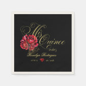 キンセアニェラ15thバースデーパーティーパーソナライズされた スタンダードカクテルナプキン (正面)