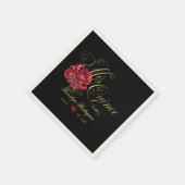 キンセアニェラ15thバースデーパーティーパーソナライズされた スタンダードカクテルナプキン (角)