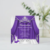 キンセアニェラ15thバースデーパーティーパープルハイトティアラ 招待状 (スタンド正面)