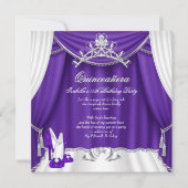キンセアニェラ15thバースデーパーティーパープルハイトティアラ 招待状 (正面)