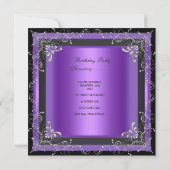 キンセアニェラ15thバースデーパーティーパープル仮装 招待状 (裏面)