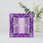 キンセアニェラ15thバースデーパーティーパープル薄紫 招待状 (スタンド正面)