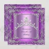 キンセアニェラ15thバースデーパーティーパープル 招待状 (正面/裏面)