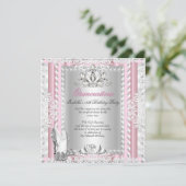 キンセアニェラ15thバースデーパーティーピンクシューズデコ 招待状 (スタンド正面)