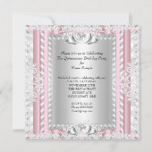 キンセアニェラ15thバースデーパーティーピンクシューズデコ 招待状 (裏面)