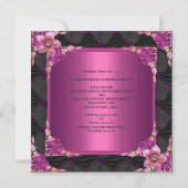 キンセアニェラ15thバースデーパーティーピンクティアラボタン 招待状 (裏面)