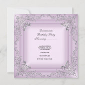 キンセアニェラ15thバースデーパーティーピンクティアラ・シルバー 招待状 (裏面)