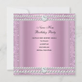 キンセアニェラ15thバースデーパーティーピンクティアラ 招待状 (裏面)