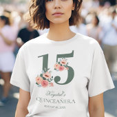 キンセアニェラ15thバースデーパーティーピンクフローラ tシャツ