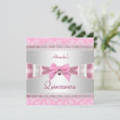 キンセアニェラ15thバースデーパーティーピンクホワイトフローラ 招待状 (スタンド正面)