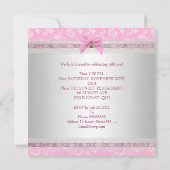 キンセアニェラ15thバースデーパーティーピンクホワイトフローラ 招待状 (裏面)