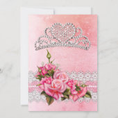 キンセアニェラ15thバースデーパーティーピンクローズティアラ 招待状 (裏面)