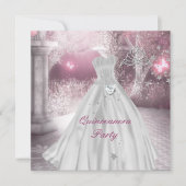 キンセアニェラ15thバースデーパーティーピンク 招待状 (正面)
