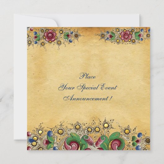 キンセアニェラ15thバースデーパーティーフローラパーティー 招待状 (裏面)