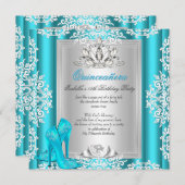 キンセアニェラ15thバースデーパーティーブルーシューズ6 招待状 (正面/裏面)