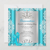 キンセアニェラ15thバースデーパーティーブルーシューズ6 招待状 (正面)