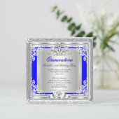 キンセアニェラ15thバースデーパーティーブルーシルバー 招待状 (スタンド正面)