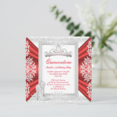 キンセアニェラ15thバースデーパーティーホワイトレッド 招待状 (スタンド正面)