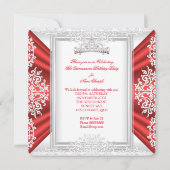 キンセアニェラ15thバースデーパーティーホワイトレッド 招待状 (裏面)