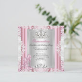 キンセアニェラ15thバースデーパーティーライトピンクシューズ3 招待状 (スタンド正面)