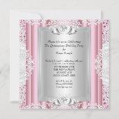 キンセアニェラ15thバースデーパーティーライトピンクシューズ3 招待状 (裏面)