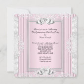 キンセアニェラ15thバースデーパーティーライトピンクシューズ4 招待状 (裏面)