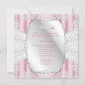 キンセアニェラ15thバースデーパーティーライトピンクホワイト 招待状 (裏面)