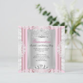 キンセアニェラ15thバースデーパーティーライトピンクレース 招待状 (スタンド正面)