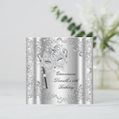 キンセアニェラ15thバースデーパーティー仮装シルバー 招待状 (スタンド正面)