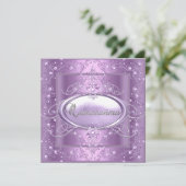 キンセアニェラ15thバースデーパーティー薄紫ピンクパール 招待状 (スタンド正面)