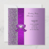 キンセアニェラ15thバースデーパーティー薄紫ピンク 招待状 (裏面)