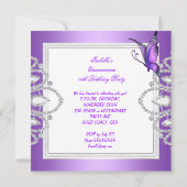 キンセアニェラ15thパーティーバタフライパープルティアラ2 招待状 (裏面)