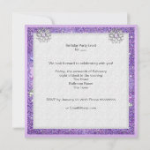 キンセアニェラ15thパーティーパープルティアラドレスシューズ 招待状 (裏面)