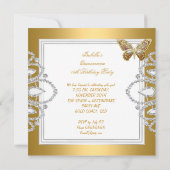 キンセアニェラ15thパーティー金ゴールドホワイトバタフライティアラ 招待状 (裏面)