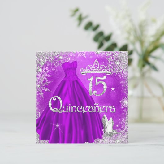 キンセアニェラ15thパープルシルバースノーフレークパーティー2 招待状 (スタンド正面)