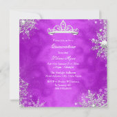 キンセアニェラ15thパープルシルバースノーフレークパーティー2 招待状 (裏面)