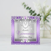 キンセアニェラ15thパープルシルバーダイヤモンドティアラ 招待状 (スタンド正面)