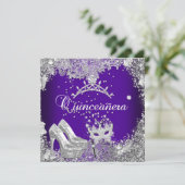 キンセアニェラ15thパープルシルバーマスクティアラ 招待状 (スタンド正面)