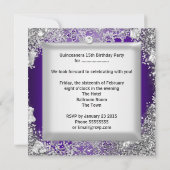 キンセアニェラ15thパープルシルバーマスクティアラ 招待状 (裏面)
