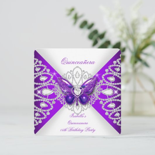 キンセアニェラ15thパープルバタフライティアラパーティー2 招待状 (スタンド正面)