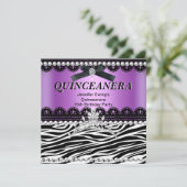 キンセアニェラ15thパープルピンクブラックゼブラティアラ 招待状 (スタンド正面)
