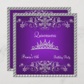 キンセアニェラ15thパープルブラックダイアモンドティアラ 招待状 (正面/裏面)