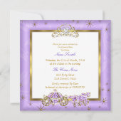 キンセアニェラ15thパープル金ゴールドティアラ馬車 招待状 (裏面)