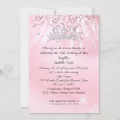 キンセアニェラ15thピかわいらしンクグリッターティアラパーティー 招待状 (裏面)