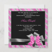 キンセアニェラ15thピンクシルバーグレーボーダイヤモンド2 招待状 (裏面)